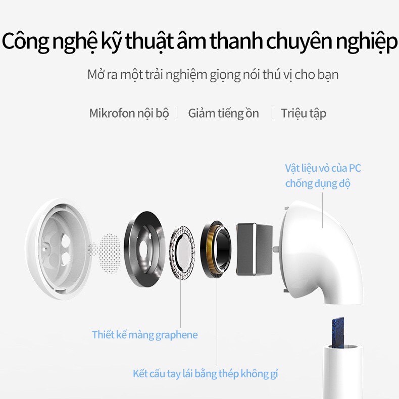 (Miễn Phí Vận Chuyển HN &amp; HCM) Tai Nghe Bluetooth Không Dây Chống nước IP56 - Cảm Biến Vân Tay Âm Thanh Siêu Hay