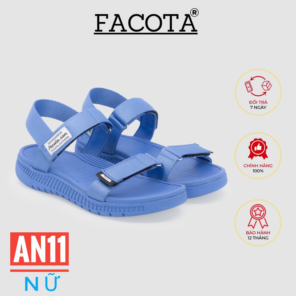 Giày sandal nữ Chính Hãng Facota  AN11 quai dù