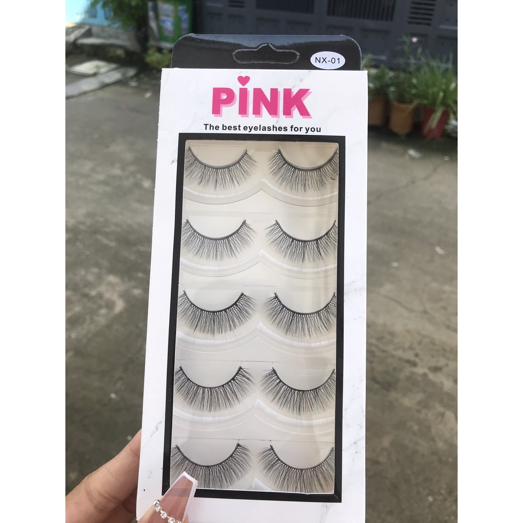 Mi giả 5 cặp PINK cao cấp