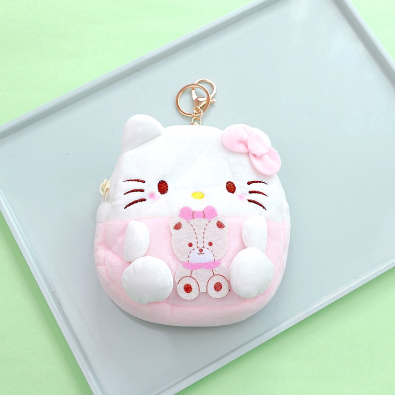 Pochacco Penguin Plush Coin Purse Cute Cartoon Hellokitty Melody Cinnamoroll Kuromi Pom Pom Purin