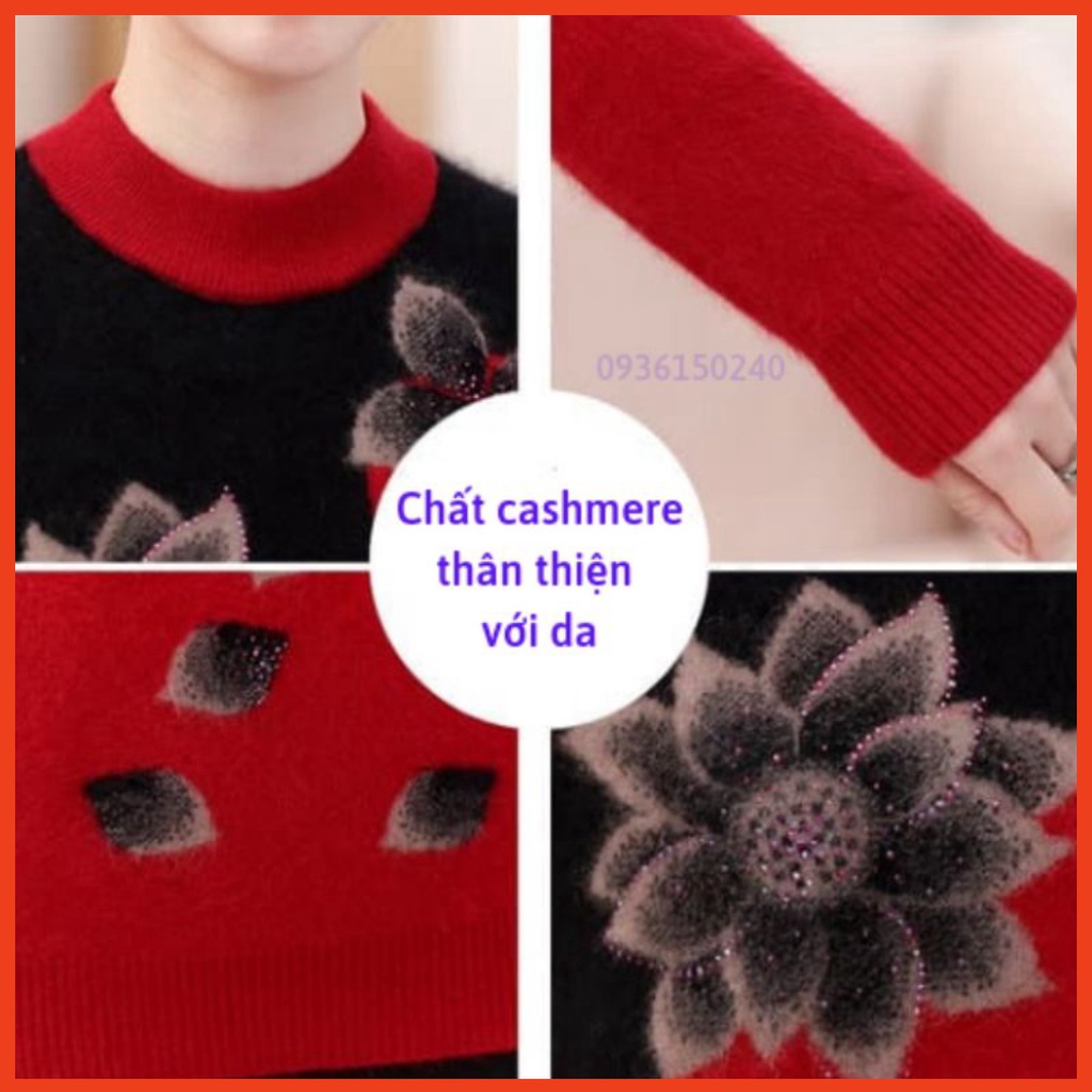 Áo Len Hoa Cho Các Mẹ, Áo Len Nữ Trung Niên