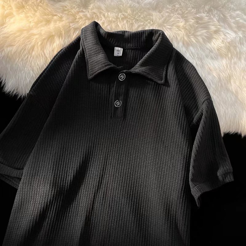 Áo polo Ngắn Tay Form Rộng Phong Cách Hàn Quốc Thời Trang Dành Cho Nam