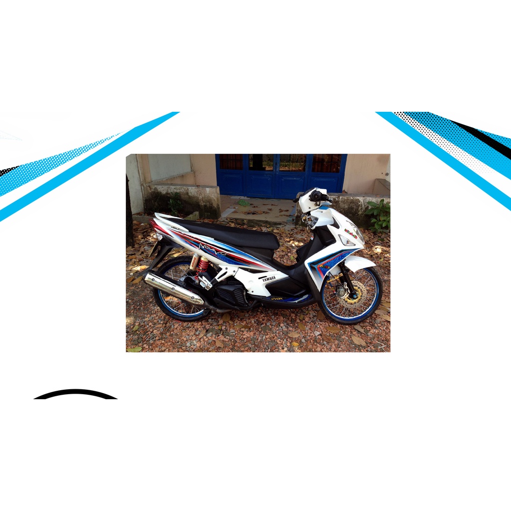 Tem rời nouvo 4 xanh đỏ xe trắng