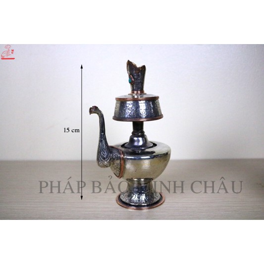 [PHÁP BẢO MINH CHÂU] BÌNH SÁI TỊNH TRÁNG BẠC ĐỒNG CÓ VÒI NEPAL 15CM - 20CM - 24CM