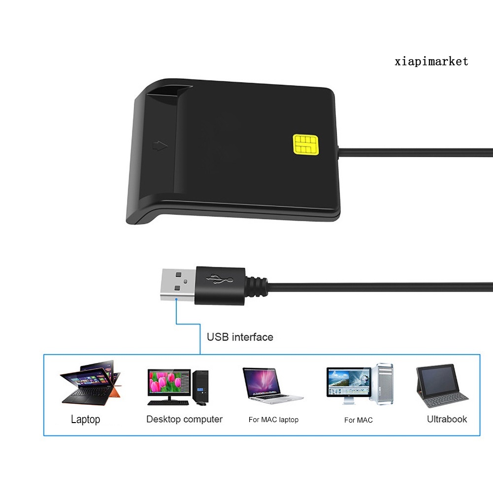 LOP_Universal Portable USB Smart Payment Bank ID CAC DNIE ATM IC EMV Card Reader