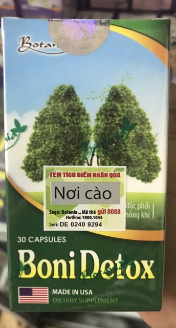 ✅[CHÍNH HÃNG]BoniDetox- Giúp Giải Độc Phổi, Phòng Ngừu Ung Thư Thổi ( Mua 6 Tặng 1 Bằng Tem Tích Điểm)