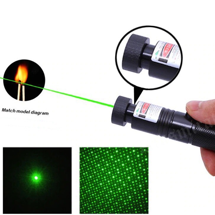Đèn Laser Siêu Mạnh-Đèn Laze 303 Tia Sáng Xanh có kèm pin sạc - ĐÈN LED