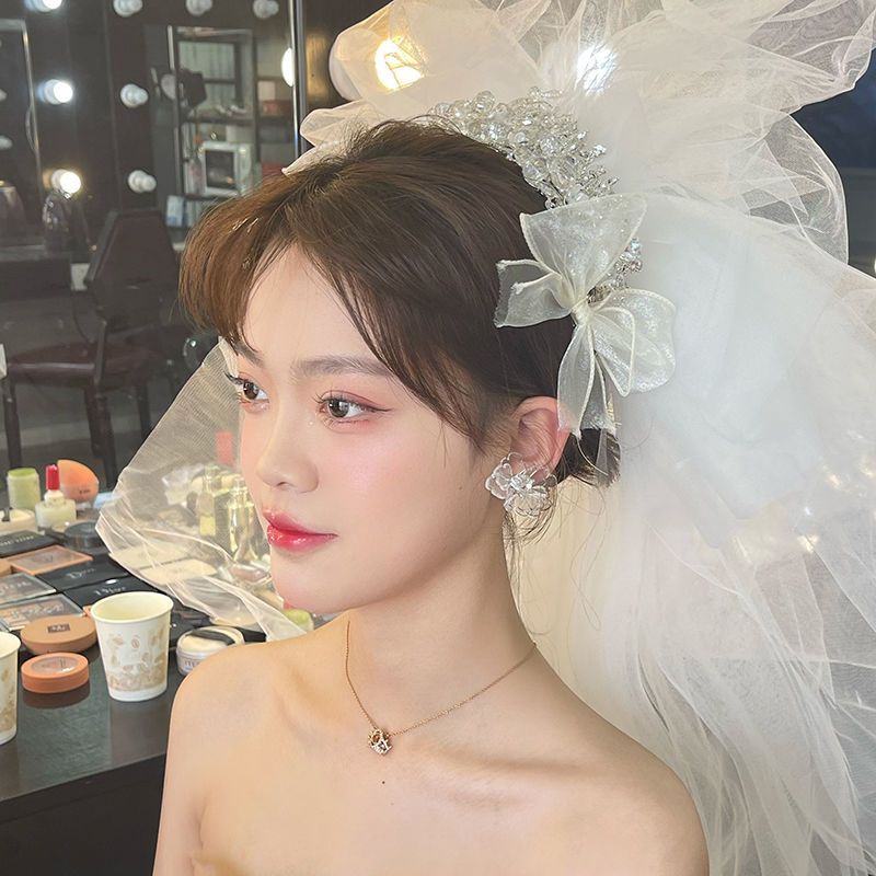 [Aishang Đẹp Phụ Kiện] Khăn Gạc Nhám Vải Gạc Mạ Điện Làm Phụ Kiện Chụp Ảnh Cưới Phong Cách Cô Dâu