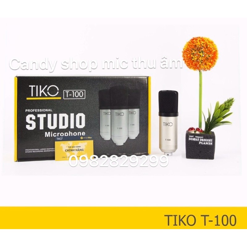 [Mã ELHACE giảm 4% đơn 300K] Mic thu âm TIKO T100 mic thu âm chuyên nghiệp 5v - Hàng chính hãng