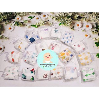 Sét 10 Khăn xô sữa túi lưới cho bé