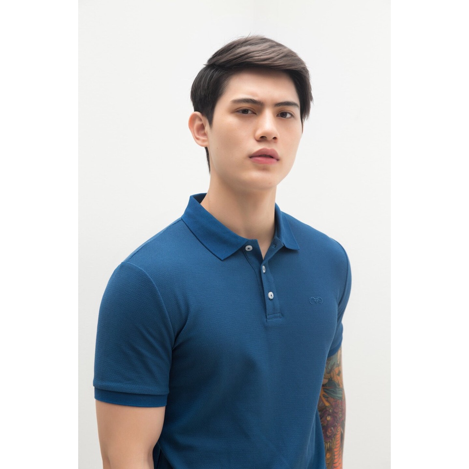 Áo Polo Americus Gosani Nam Cổ Bẻ Phom Slimfit Màu Xanh Coban