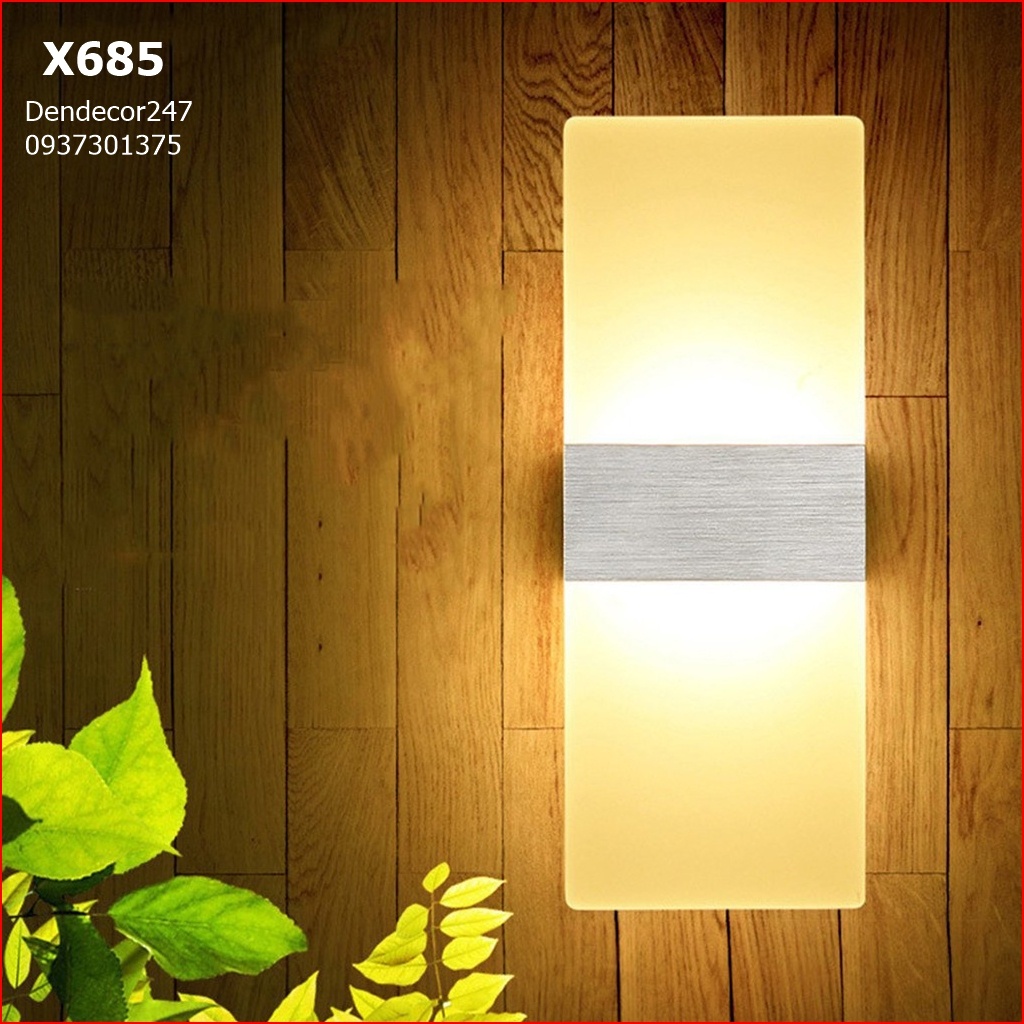 Đèn Led gắn tường X685 ánh sáng 3 chế độ,kiểu mẫu hiện đại Trang trí phòng khách,p ngủ,Cầu Thang công xuất 12w