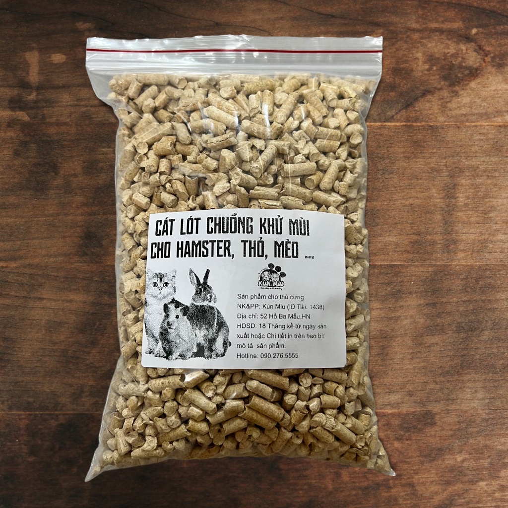 Cát,gỗ nén lót chuồng  cho chuột lang, hamster, thỏ, chinchilla, sóc bắc mỹ, nhím 1kg xuất xứ Italia