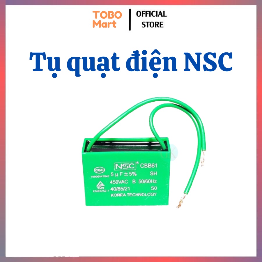Tụ vuông xanh NSC ,Tụ quạt vuông cho quạt ,máy bơm,quạt điều hòa ! BH 12 tháng ! Mẫu mới 2022