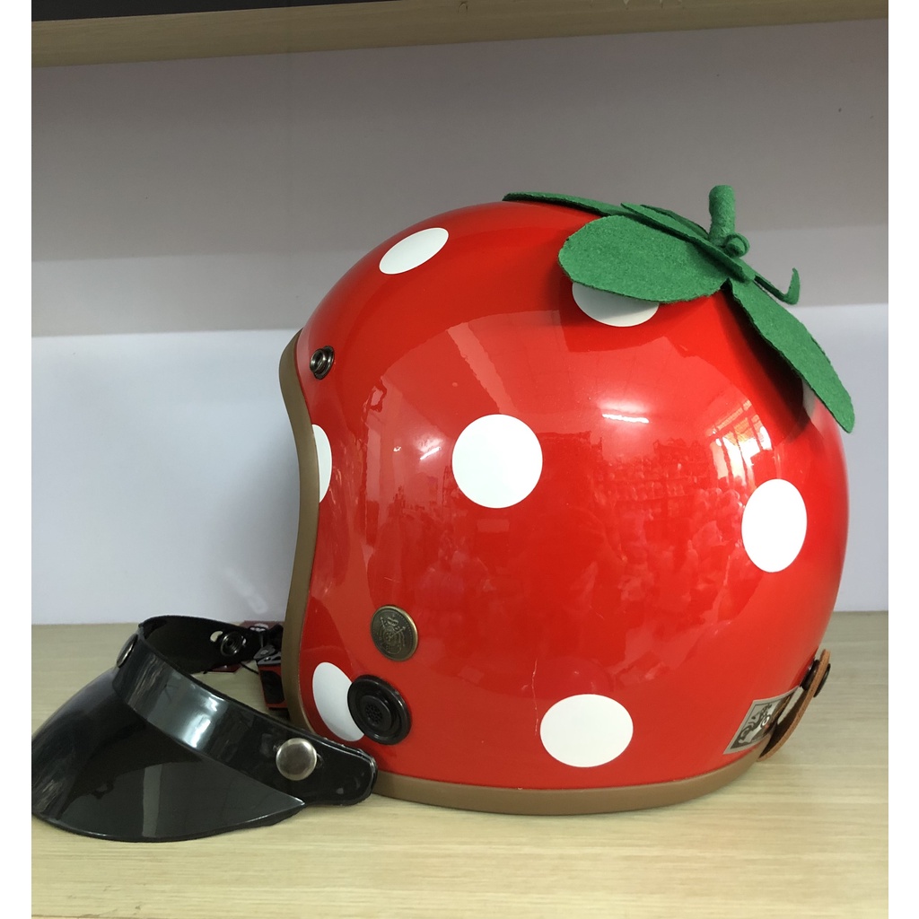 Nón Bảo Hiểm 3/4 - Xpro - Dâu Tây mũ bảo hiểm 3/4 đầu hình trái cây