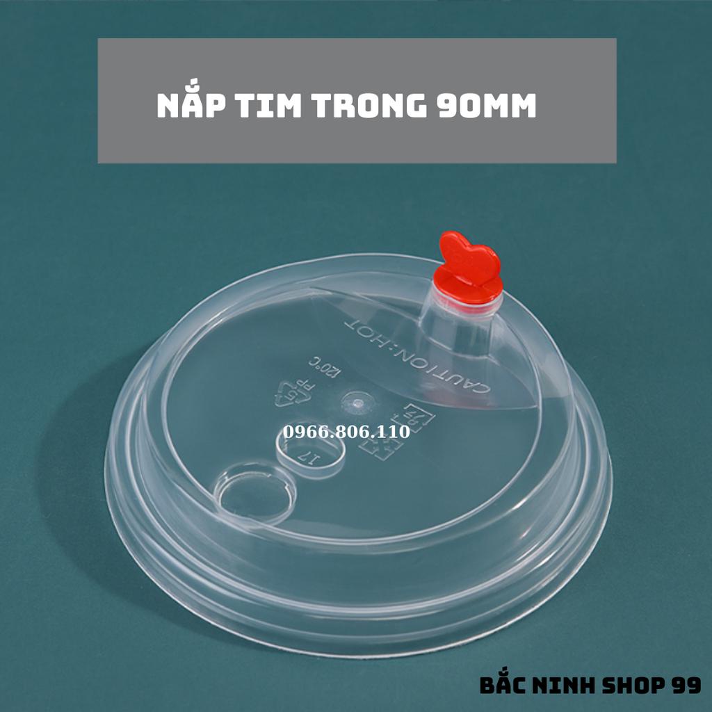 50 Cốc nhựa nắp tim PP 500ml và 700ml dùng 1 lần
