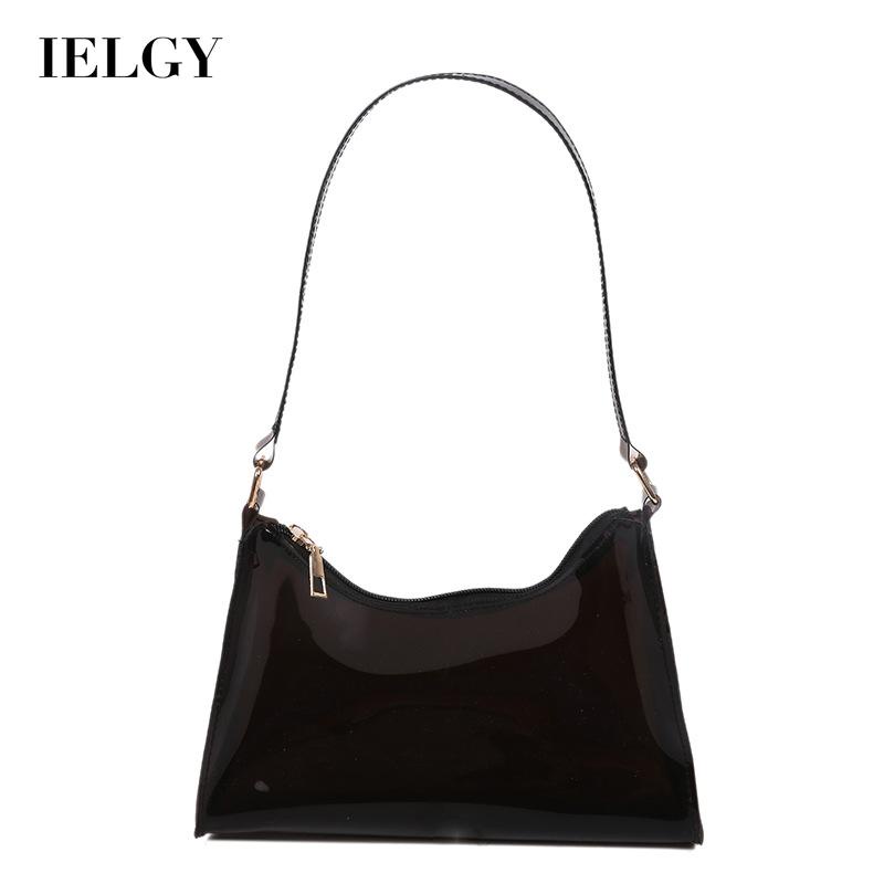 IELGY Túi đeo vai IELGY màu trơn trong suốt nhỏ xinh thanh lịch dành cho nữ