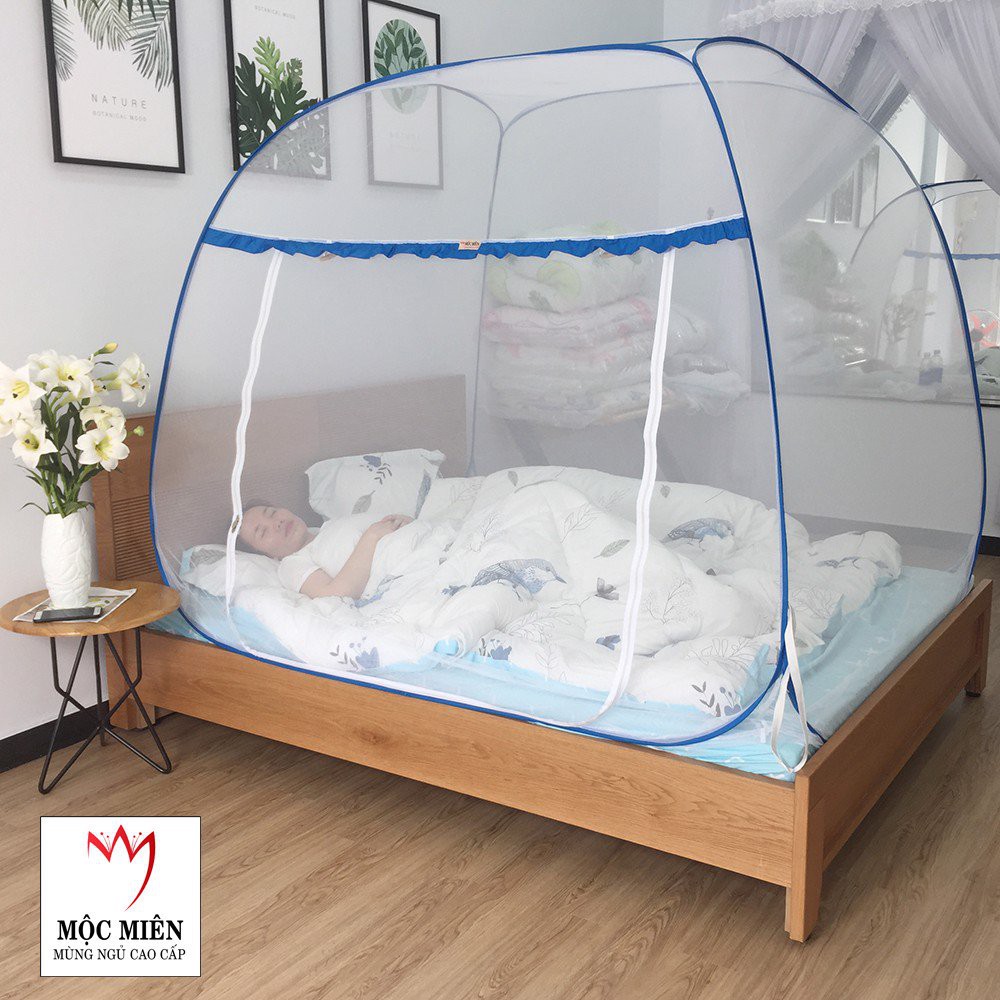 Màn chụp Mộc Miên - 1 cửa (1m2, 1m4, 1m6, 1m8, 2m2) | Mùng chụp đỉnh rộng Mộc Miên