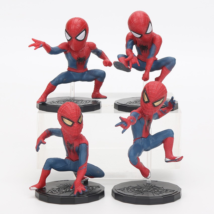 Set 4 mô hình đồ chơi nhân vật Spiderman trong phim The Avengers
