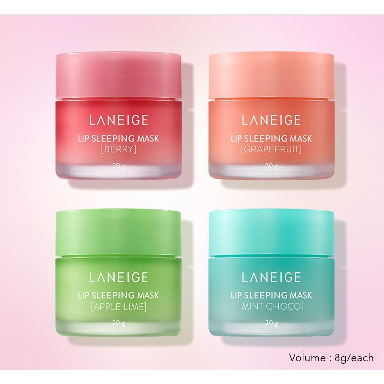 Set 4 Mặt Nạ Ngủ Cho Môi Laneige Lip Sleeping Mask Mini Kit 8g*4