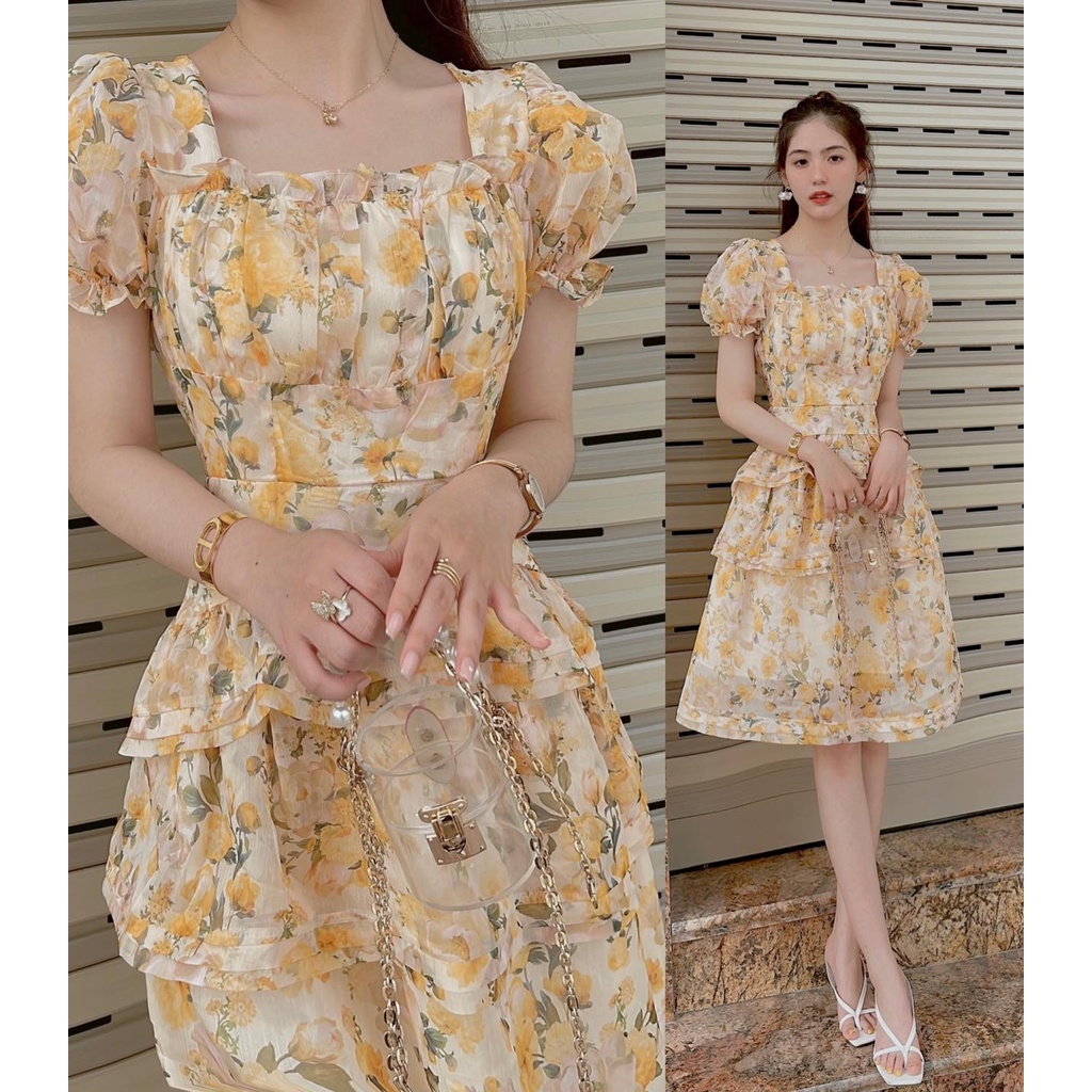 VÁY HOA VÀNG EVADON