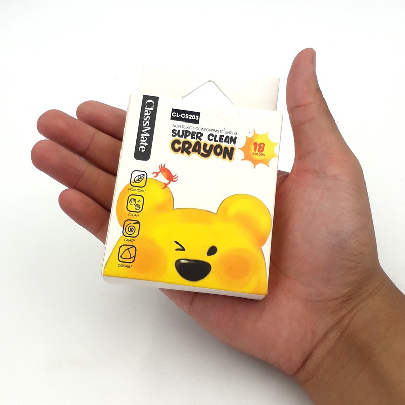 Sáp màu siêu sạch 18 màu CL-CS203