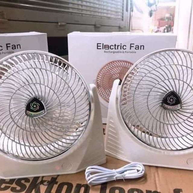 Quạt Để Bàn Sạc Tích Điện Super Fan, 3 Chế Độ Mát, Để Bàn Làm Việc, Ô Tô... Bảo Hành 12 Tháng