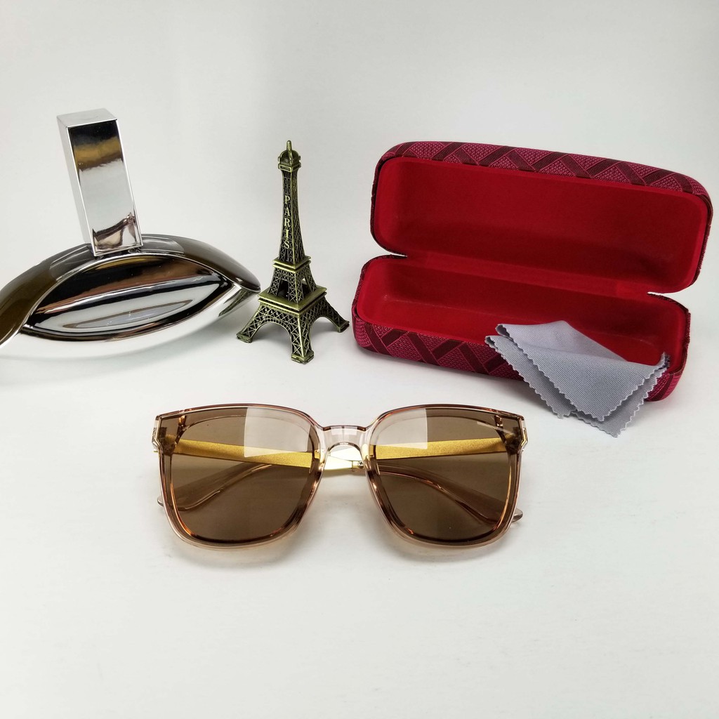 Kính mát nữ thời trang màu nâu và đen 6035, gọng kim loại nhẹ ôm mặt (Giá sỉ) | BigBuy360 - bigbuy360.vn