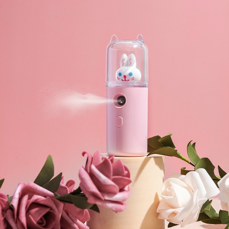 MÁY PHUN SƯƠNG NANO MINI HÌNH THỎ - BÒ SIÊU CUTE MỚI 2021