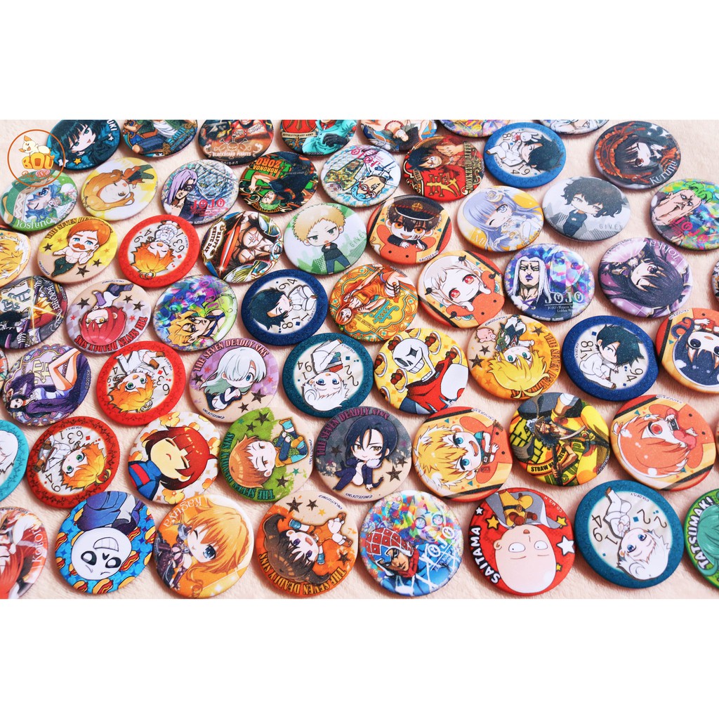 Huy hiệu Nhũ lấp lánh Theo Yêu Cầu Anime Idol Hình cá nhân Pin Goods