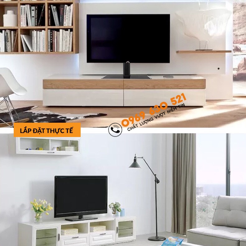 Chân Đế Tivi Đa Năng 32 - 43 - 49 - 55 inch - Chân Tivi Để Bàn Mặt Kính Cường Lực - Lắp Được Mọi Loại Tivi -Hàng Cao Cấp
