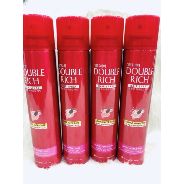Keo xịt giữ nếp tóc Double rich sparay 170ml
