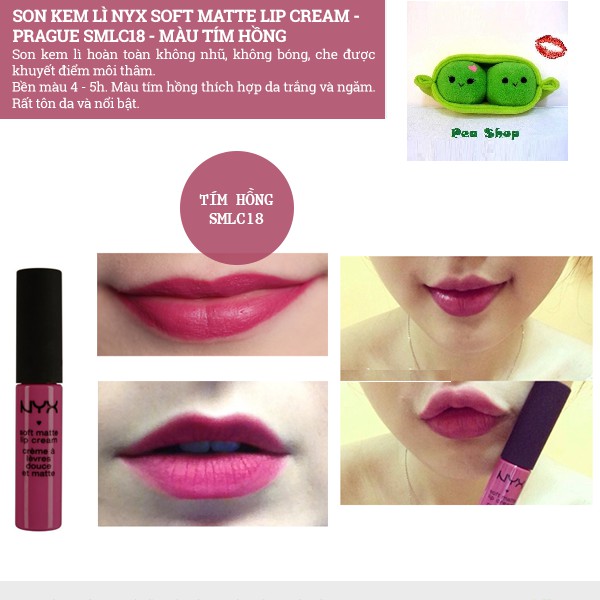 Son kem lì NYX Soft Matte Lip Cream - SMLC 18 Prague 8ml