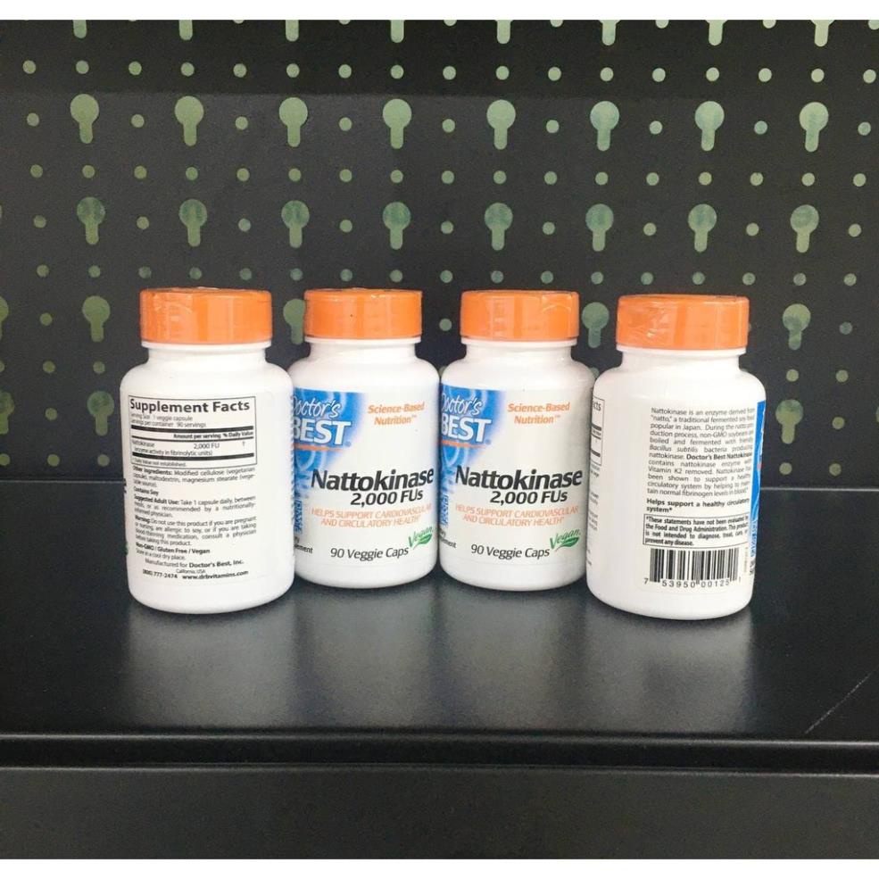Doctor's Best Nattokinase 2000 FUs của Mỹ - Hô Trợ Tim Mạch & Ngăn Ngừa Đột Qụy.