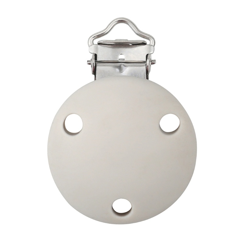 Kẹp Giữ Núm Vú Giả Hình Tròn Bằng Silicone An Toàn Dành Cho Trẻ Sơ Sinh