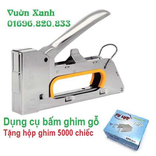 ( SIÊU HOT ) Dụng cụ bắn ghim gỗ cầm tay Rapid -Thụy Sỹ tặng hộp ghim