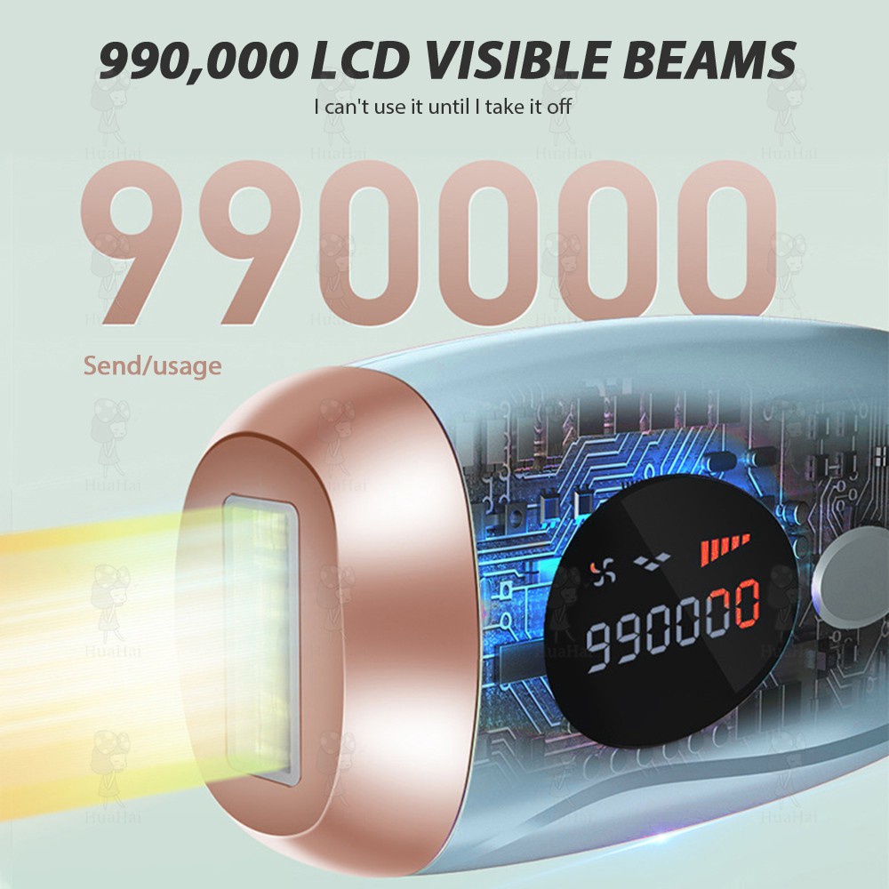 Máy Triệt Lông Toàn Thân IPL 99000 Xung , Sử Dụng Công Nghệ Cao Kết Hợp Trẻ Hóa Làn Da - Tặng Kèm Kính Bảo Vệ ,Dao Cạo