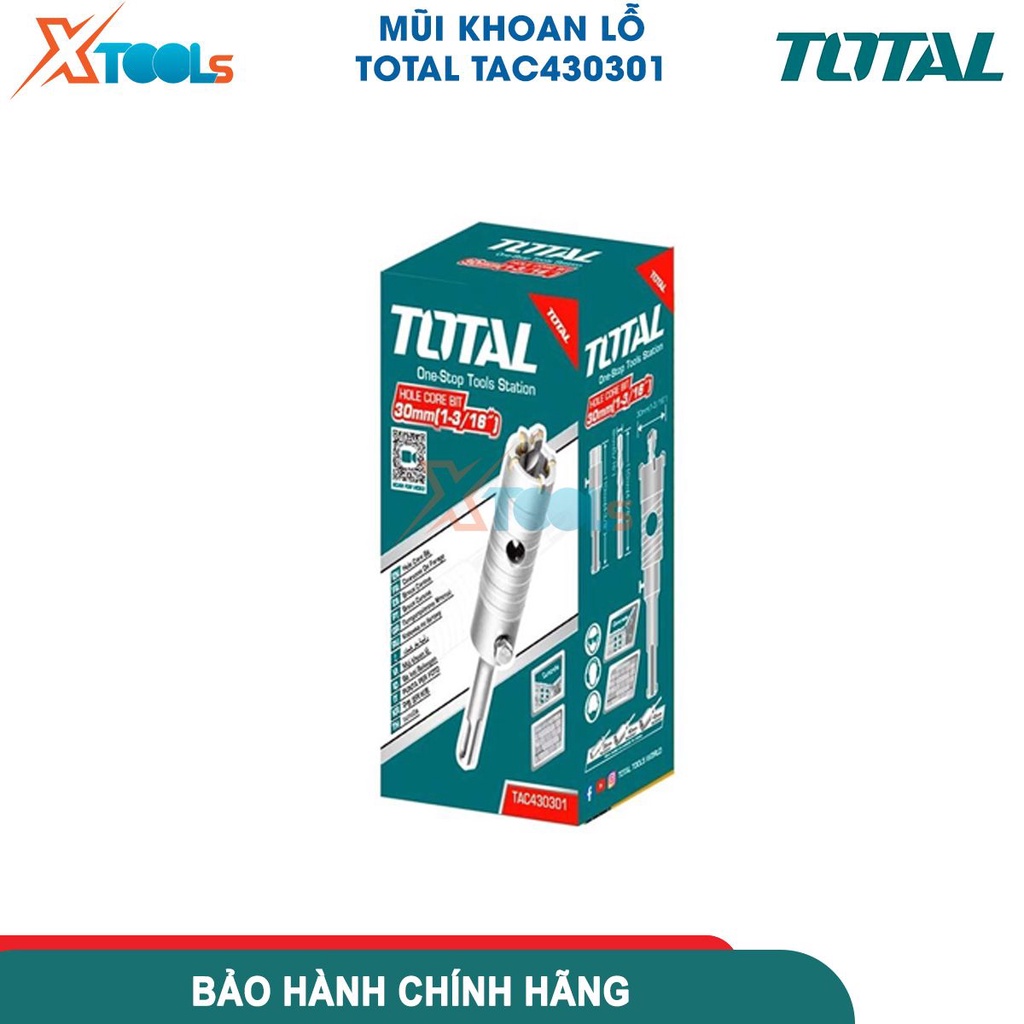 Mũi khoan khoét lỗ kim loại TOTAL 30-150mm mũi khoan rút lõi kim loại lưỡi TCT hợp kim siêu cứng -CHÍNH HÃNG-XTOOLS