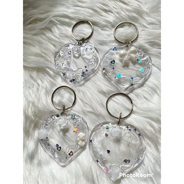 Heart resin / miếng đựng ảnh trái tim