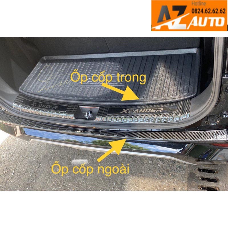 ỐP BẬC TRONG NGOÀI XPANDER VÂN CACBON + CHỐNG TRẦY CỐP TRONG NGOÀI XPANDER CACBON 2018 - 2021 - hàng cao cấp