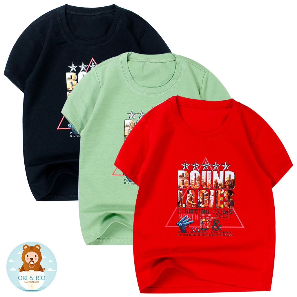 Áo thun bé trai 1-10 cổ tròn BOUND LADIES tay ngắn cho bé trai 6 tháng đến 8 tuổi từ 8 đến 22 kg 05725-05730