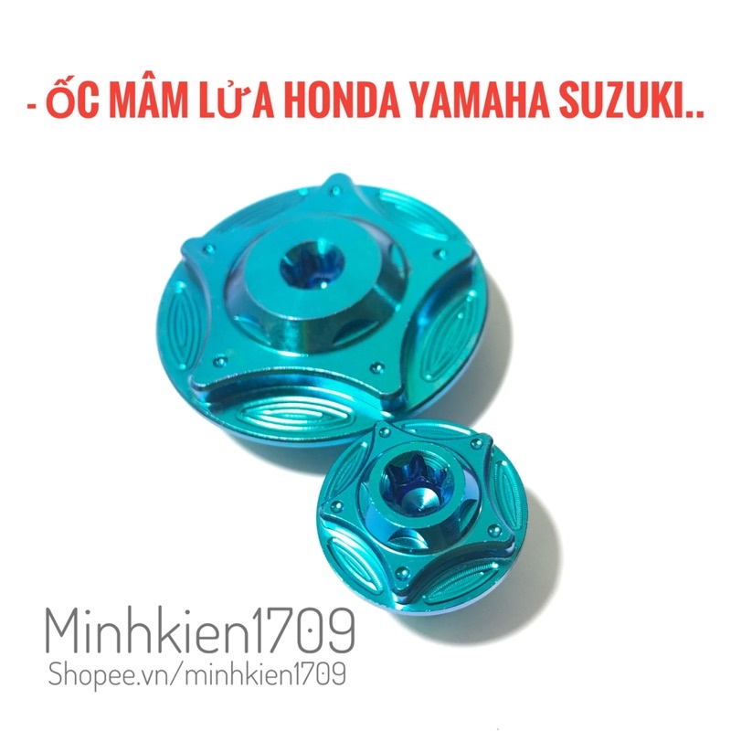 ( GR5 XỊN ) Ốc mâm lửa titan các loại xe Honda Yamaha Suzuki