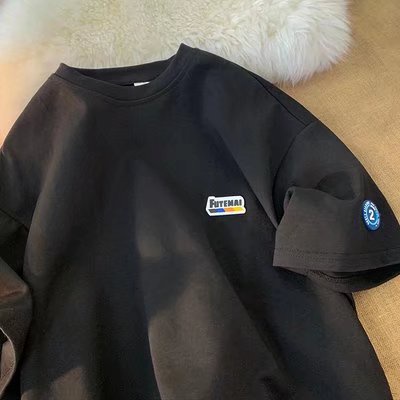 Áo Thun Tay Ngắn Cổ Tròn Dáng Rộng In Chữ Cỡ Lớn Thoải Mái Thời Trang Mùa Hè Cho Nam M-5XL