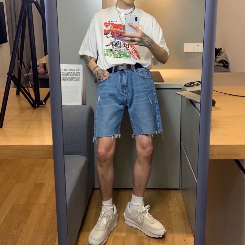 QUẦN SHORT JEANS KHÔNG TÚI SAO ( hình chụp thật )