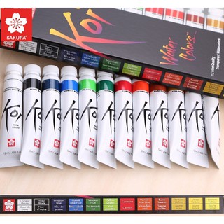 Màu nước Koi water color 12ml dạng tuýp