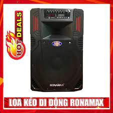 [Sĩ loa kéo] Loa kéo karaoke di động ronamax F15 BASS 4 TẤC tặng kèm 2 micro- BH 6 THÁNG