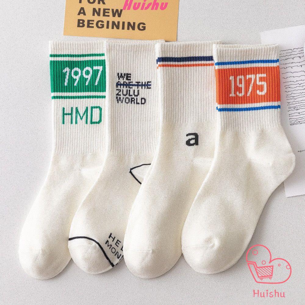 Vớ Thể Thao Kẻ Sọc Thời Trang Phong Cách Hàn Quốc Cho Nam Và Nữ