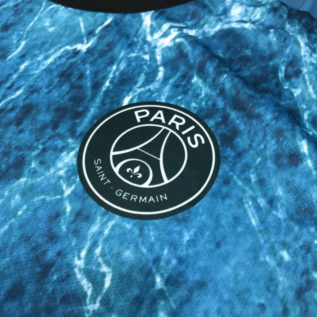 Áo Đá Banh PSG Xanh Đại Dương Chất Liệu Vải Thái Cao Cấp Được PP Bởi MR11 SPORT
