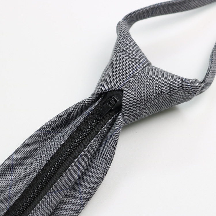 Cà Vạt Cotton 7cm Họa Tiết Kẻ Sọc Caro Phong Cách Hàn Quốc Retro 24H Không Có Khóa Kéo Cho Nam