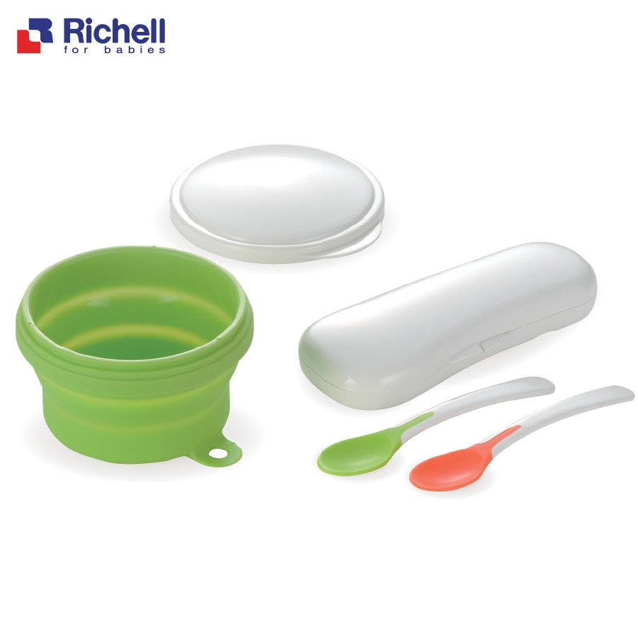 Bát Ăn Gấp Gọn Kèm Thìa Richell Cao Cấp